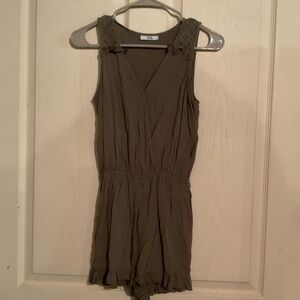 Joe B Olive Green Sleeveless Romper